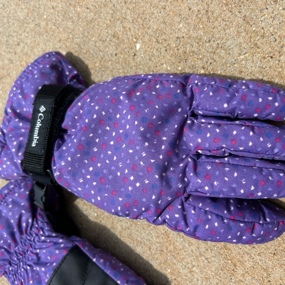 Columbia Kid’s Purple Snow Gloves One Size Fits All Fall Winter - Picture 3 of 6
